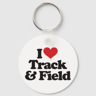 I Liebe Track und Field Schlüsselanhänger