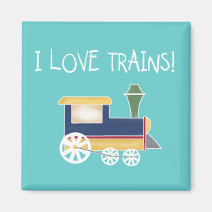 I Liebe Train Tshirts und Geschenke Magnet