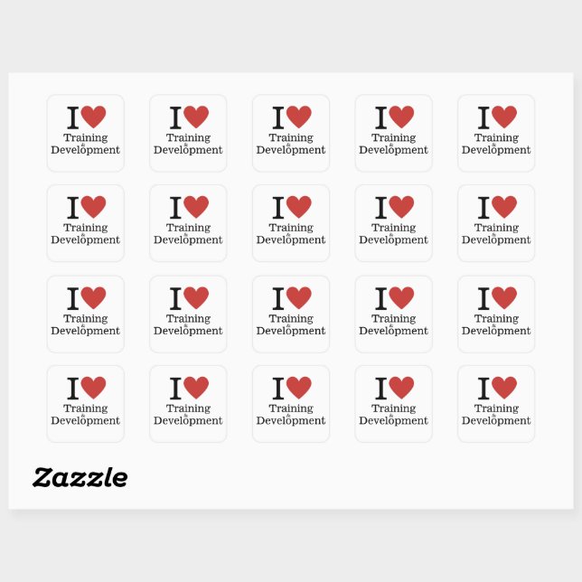 I ❤️ Liebe Training & Development STICKER (Blatt)