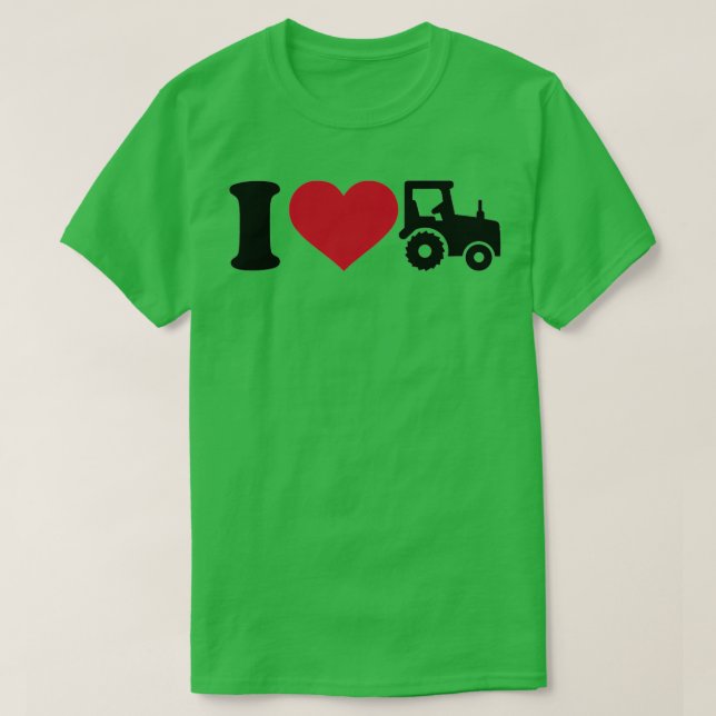 I Liebe Traktor T-Shirt (Design vorne)