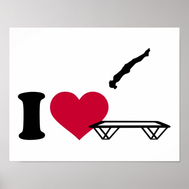 I Liebe trampolen Poster (Vorne)