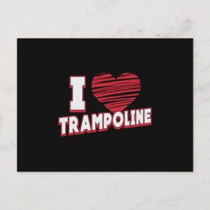 I Liebe Trampoline Jumper Jump Gymnast Trampoline Postkarte