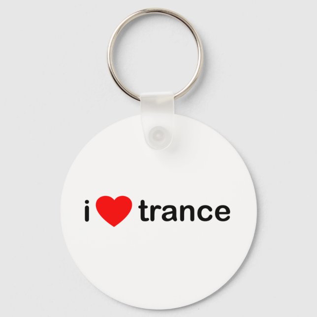 I LIEBE TRANCE SCHLÜSSELANHÄNGER (Vorderseite)