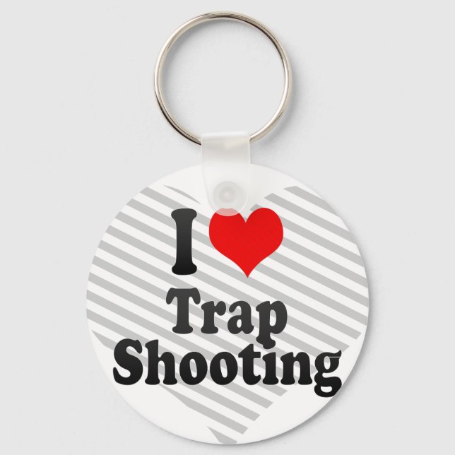 I Liebe Trap Shooting Schlüsselanhänger (Vorderseite)