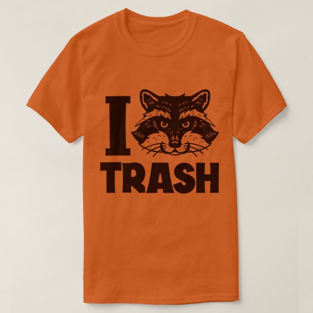 I Liebe Trash Raccoon T-Shirt (Design vorne)
