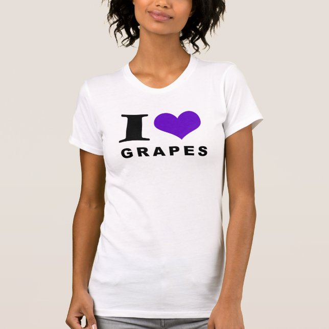 I Liebe Trauben T-Shirt (Vorderseite)