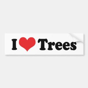 I Liebe Trees Autoaufkleber