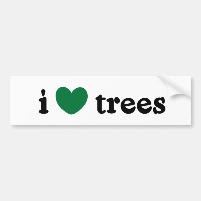 I Liebe Trees Autoaufkleber (Vorne)