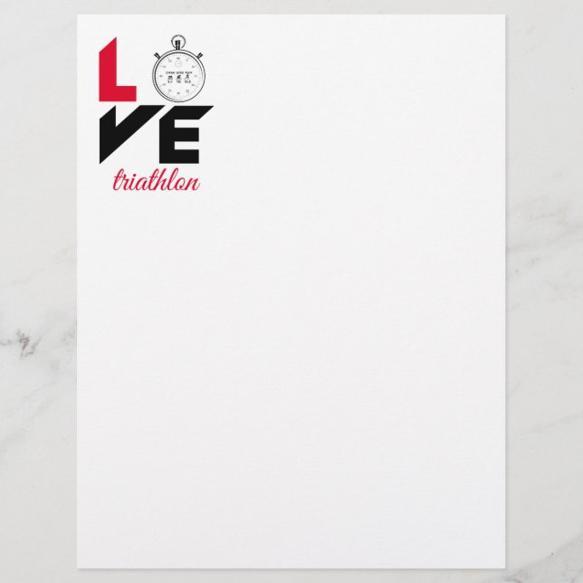 I Liebe Triathlon Briefbogen (Vorderseite)