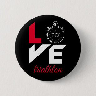 I Liebe Triathlon Button