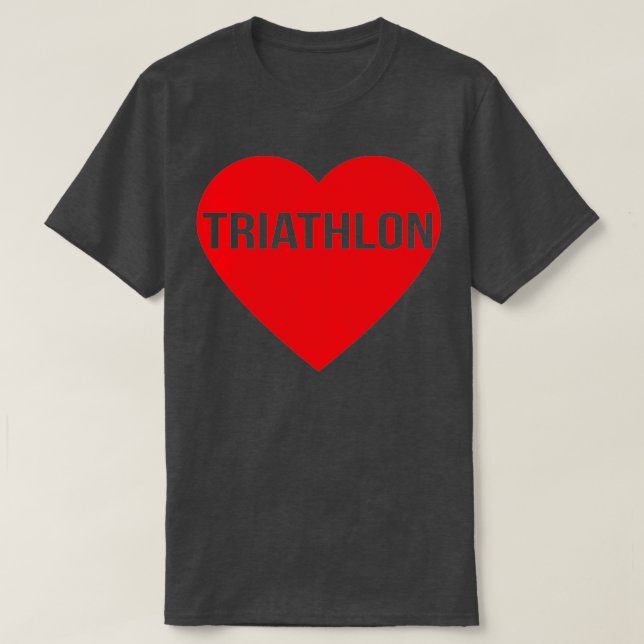 I Liebe Triathlon Herzenslust Rafting Rafting Tria T-Shirt (Design vorne)