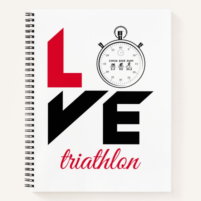 I Liebe Triathlon Notizbuch (Vorderseite)