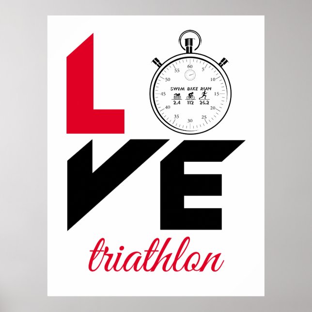 I Liebe Triathlon Poster (Vorne)