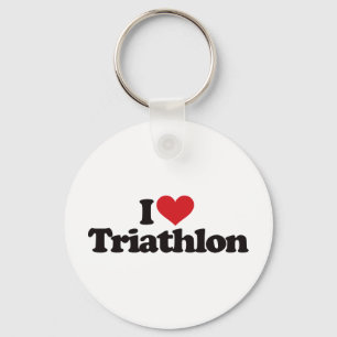 I Liebe Triathlon Schlüsselanhänger