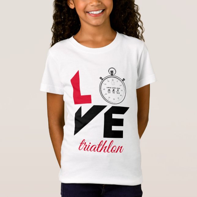 I Liebe Triathlon T-Shirt (Vorderseite)