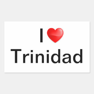 I Liebe Trinidad Rechteckiger Aufkleber