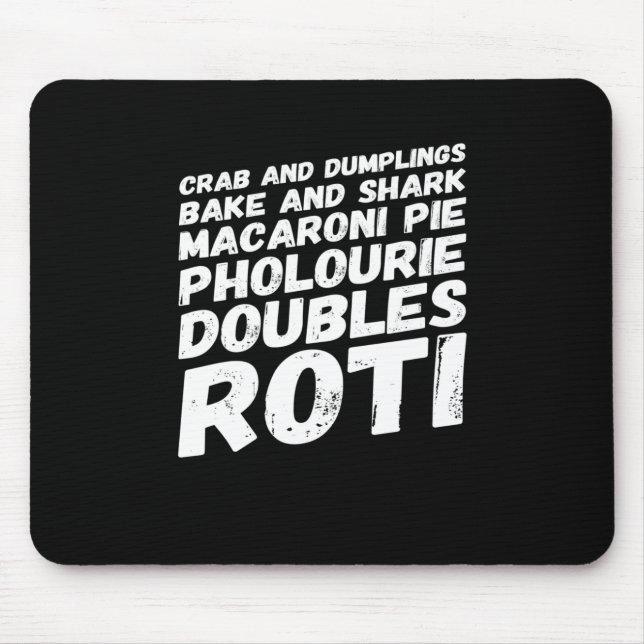 I Liebe Trinidad und Tobago Food T - Shirt Mousepad (Vorne)