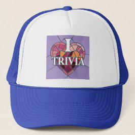 I Liebe Trivia Hat Truckerkappe
