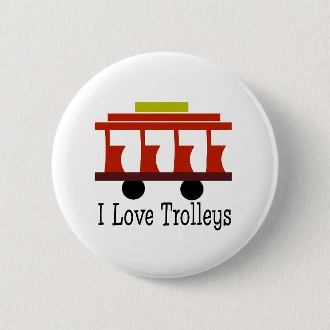 I Liebe Trolleys Button (Vorderseite)