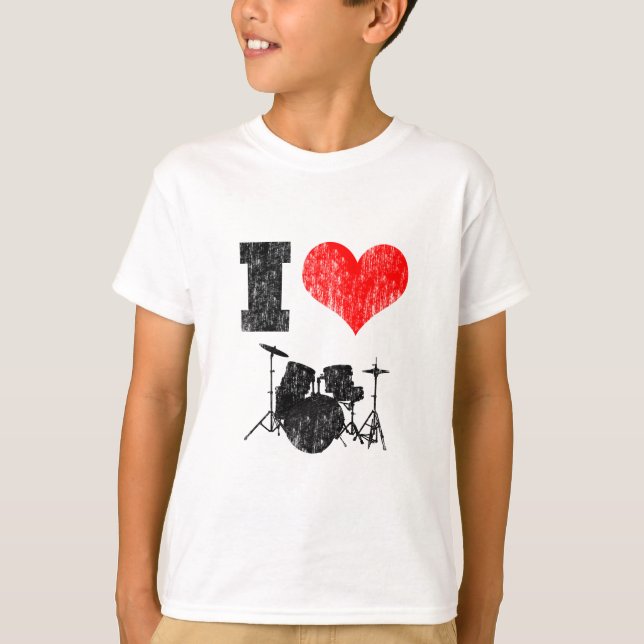 I Liebe-Trommeln T-Shirt (Vorderseite)
