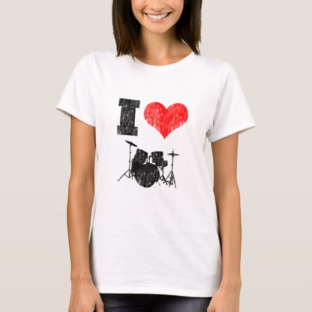 I Liebe-Trommeln T-Shirt (Vorderseite)