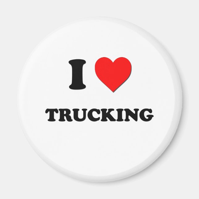 I Liebe Trucking Magnet (Vorne)