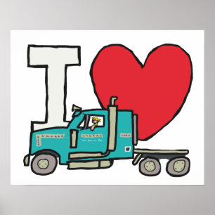 I Liebe Trucking Poster