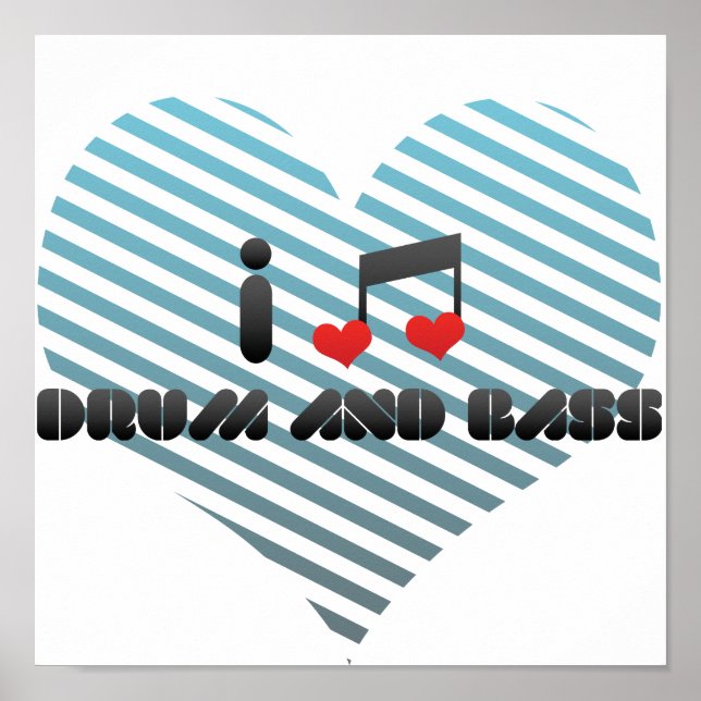 I Liebe Trum und Bass Poster (Vorne)