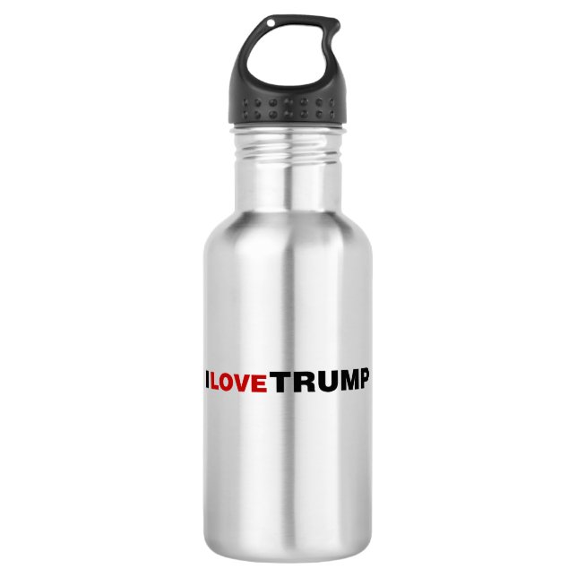 I Liebe Trump Edelstahlflasche (Vorderseite)