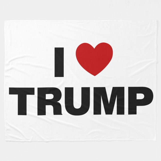 I Liebe Trump Fleecedecke (Vorderseite (Horizontal))