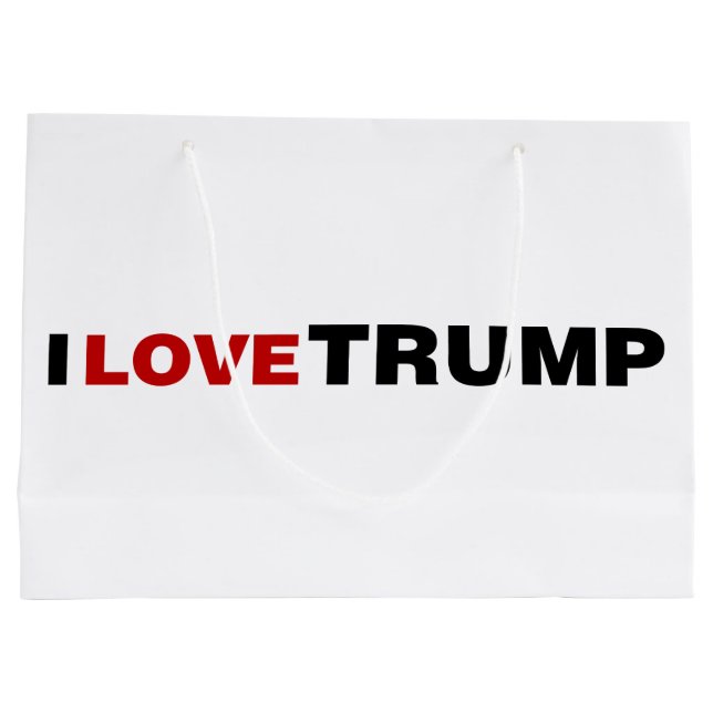 I Liebe Trump Große Geschenktüte (Rückseite)