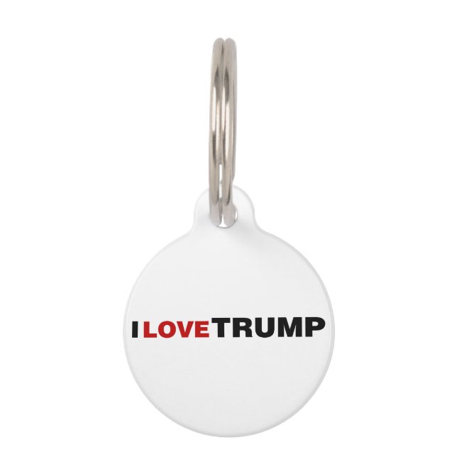 I Liebe Trump Haustiermarke (Vorderseite)