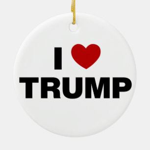 I Liebe Trump Keramik Ornament