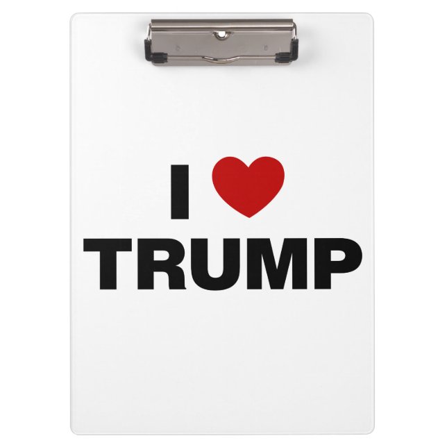 I Liebe Trump Klemmbrett (Vorderseite)