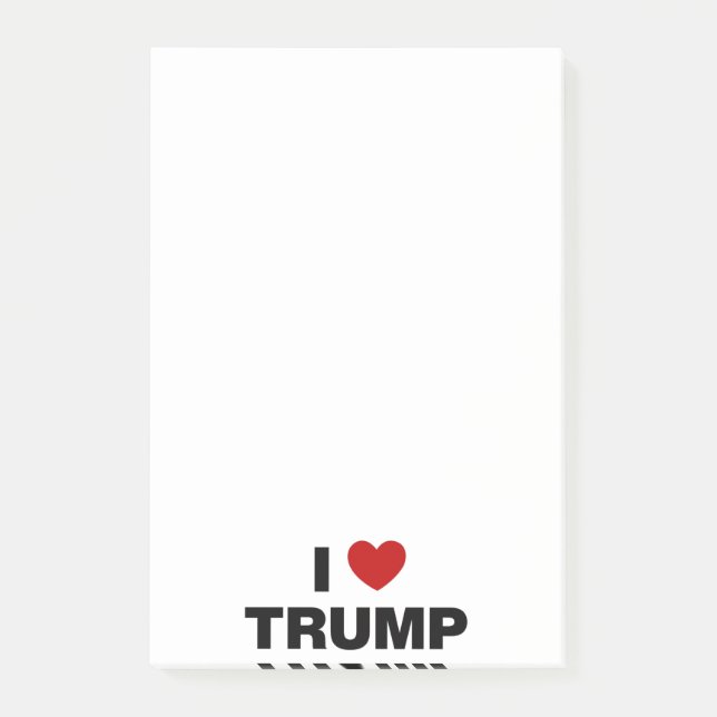 I Liebe Trump Post-it Klebezettel (Vorderseite)