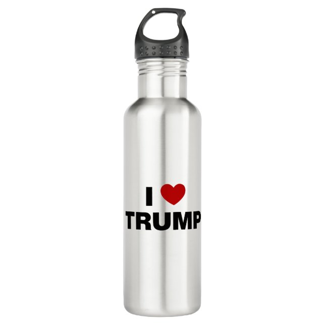 I Liebe Trump Wasserflasche aus Edelstahl Edelstahlflasche (Vorderseite)