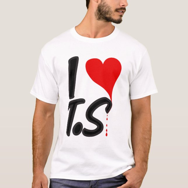 I LIEBE TS | Valentinstag Liebespaare T-Shirt (Vorderseite)