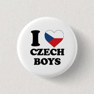 I Liebe Tschechische Jungs Button
