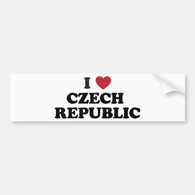 I Liebe-Tschechische Republik Autoaufkleber (Vorne)
