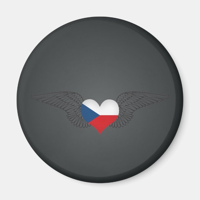 I Liebe Tschechische Republik - Flügel Magnet (Vorne)