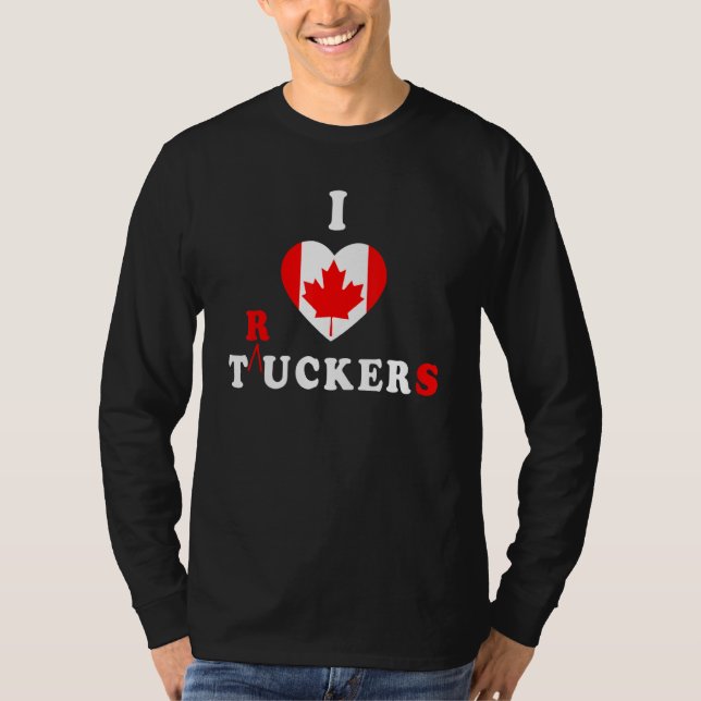 I Liebe Tucker Funny Trucker Freedom Convoy 2022 T-Shirt (Vorderseite)