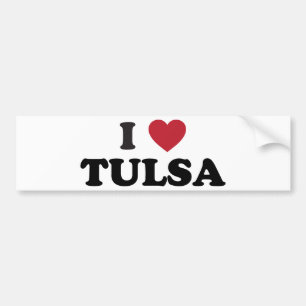 I Liebe Tulsa Oklahoma Autoaufkleber