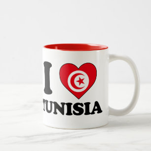 I Liebe Tunesien Zweifarbige Tasse