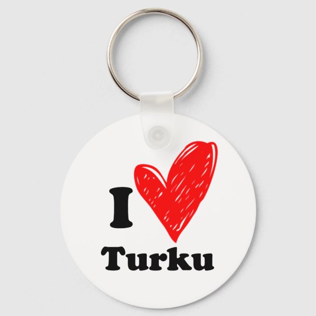 I Liebe Turku Schlüsselanhänger (Vorderseite)