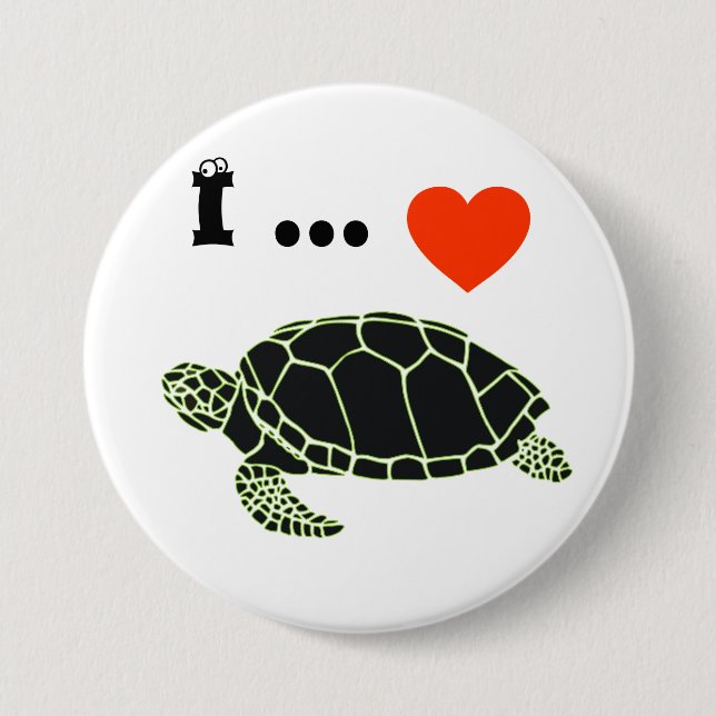 I Liebe Turtles Button (Vorderseite)