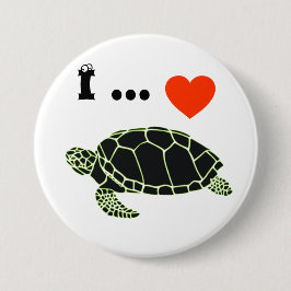 I Liebe Turtles Button