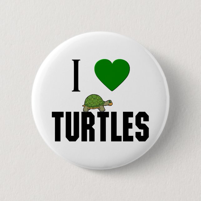 I Liebe Turtles Button (Vorderseite)