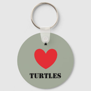 I Liebe Turtles Schlüsselanhänger
