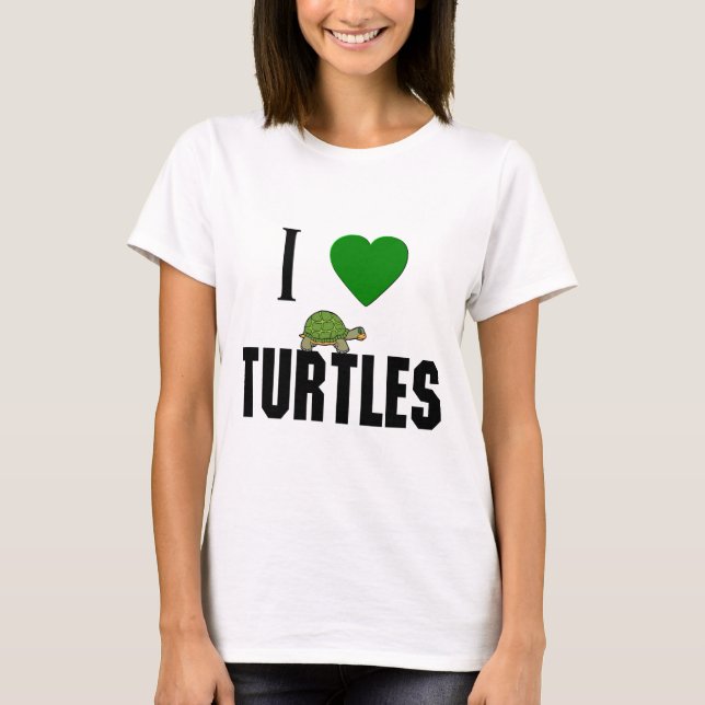 I Liebe Turtles T-Shirt (Vorderseite)