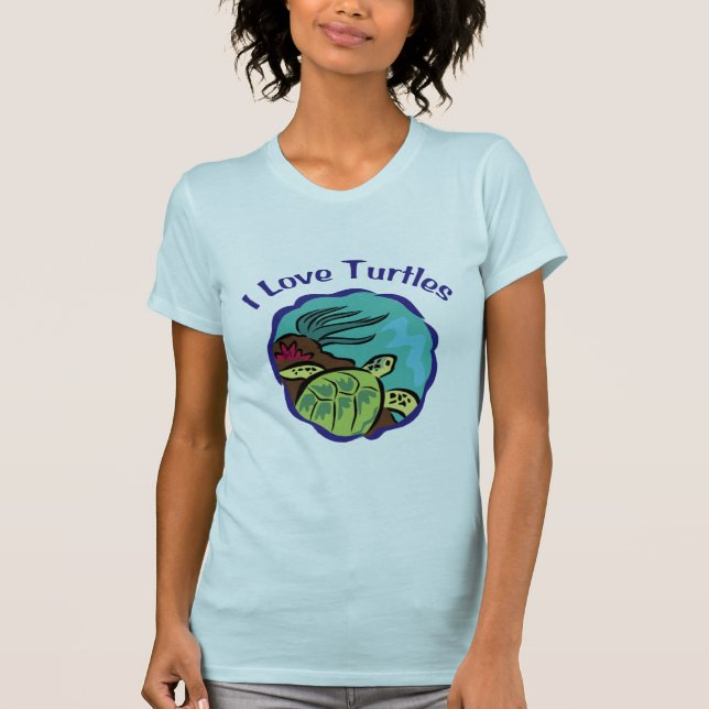 I Liebe Turtles T-Shirts (Vorderseite)